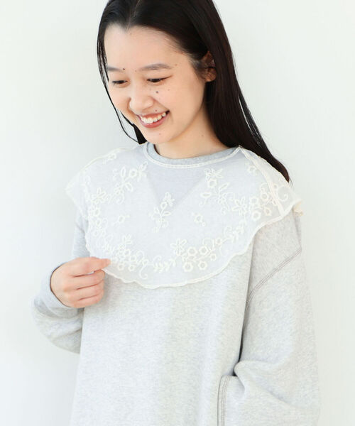 BEAMS BOY（ビームスボーイ）の「BEAMS BOY / レースラウンド 付け襟（付け襟・レディース・ナチュラル/ブラック・ONE SIZE）」の3枚目の写真