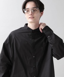 セミロングバンドカラーシャツ