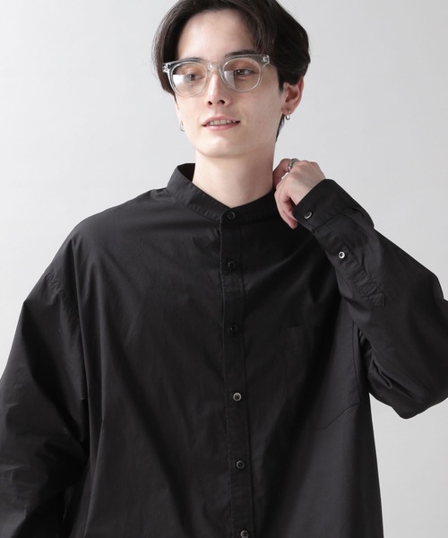 RAGEBLUE(レイジブルー)の「セミロングバンドカラーシャツ(シャツ/ブラウス・メンズ・ホワイト/ブラック/ブルー・MEDIUM/LARGE)」の3枚目の写真