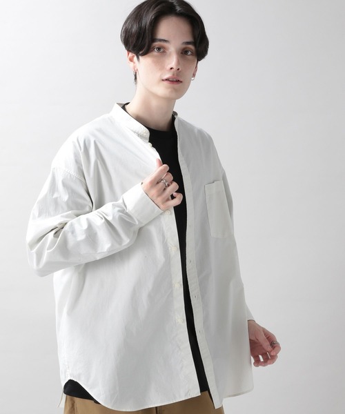 RAGEBLUE(レイジブルー)の「セミロングバンドカラーシャツ(シャツ/ブラウス・メンズ・ホワイト/ブラック/ブルー・MEDIUM/LARGE)」の14枚目の写真