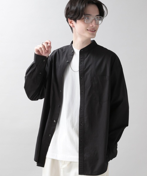 RAGEBLUE(レイジブルー)の「セミロングバンドカラーシャツ(シャツ/ブラウス・メンズ・ホワイト/ブラック/ブルー・MEDIUM/LARGE)」の17枚目の写真