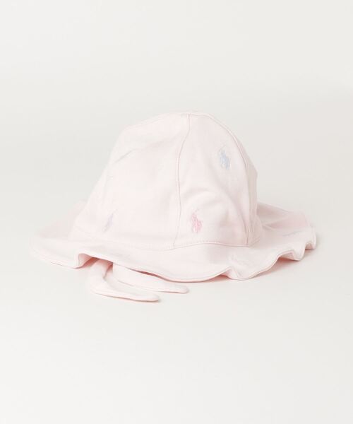 POLO RALPH LAUREN CHILDRENSWEAR（ポロ ラルフ ローレン チルドレンズウェア）の「Polo ポニー コットン インターロック ハット（ハット・キッズ・ピンク・12-24M/3/9）」の2枚目の写真