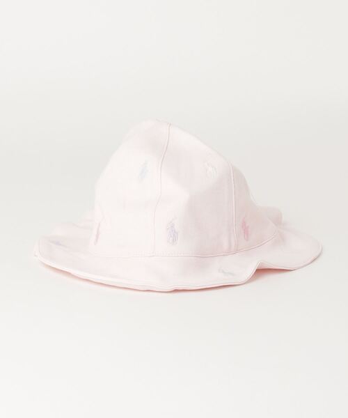 POLO RALPH LAUREN CHILDRENSWEAR（ポロ ラルフ ローレン チルドレンズウェア）の「Polo ポニー コットン インターロック ハット（ハット・キッズ・ピンク・12-24M/3/9）」の3枚目の写真