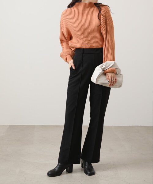 RAY CASSIN（レイカズン）の「カットツイルセンタープレスパンツ（スラックス・レディース・イエロー/グレー/ブラック・FREE）」の5枚目の写真