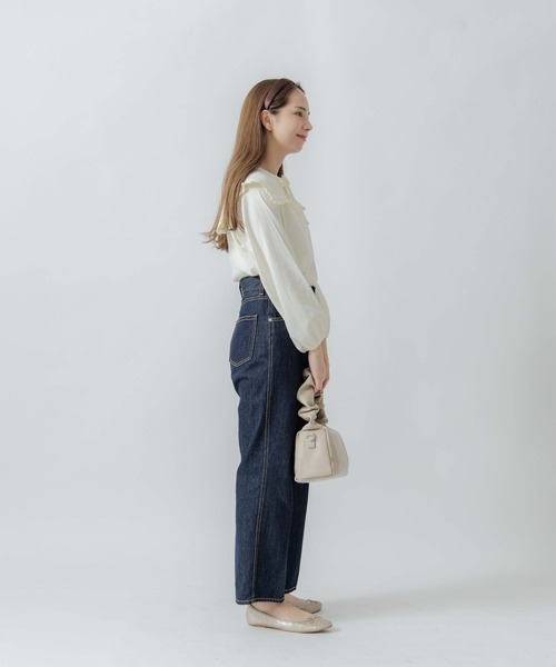 flower（フラワー）の「ノーブルレディパンツ（デニムパンツ・レディース・ブラウン/ネイビー・MEDIUM/X-SMALL/SMALL）」の22枚目の写真