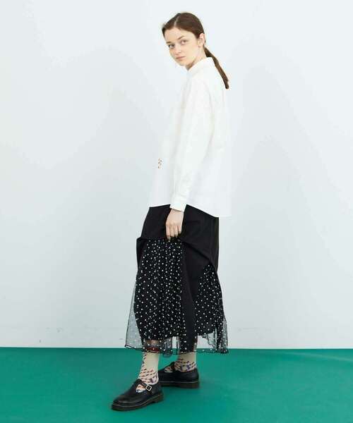 FRAPBOIS（フラボア）の「ピーチチュール スカート（スカート・レディース・バーガンディー/ブラック・1）」の18枚目の写真