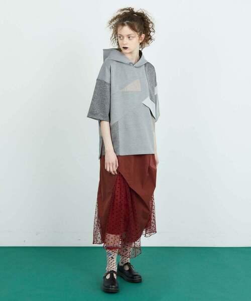 FRAPBOIS（フラボア）の「ピーチチュール スカート（スカート・レディース・バーガンディー/ブラック・1）」の21枚目の写真