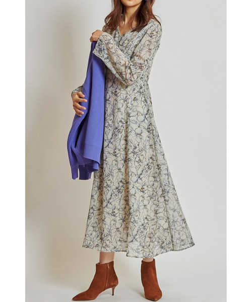 シアーフラワーロングワンピース ワンピース Nostalgia アンドドットノスタルジア のファッション通販 Zozotown