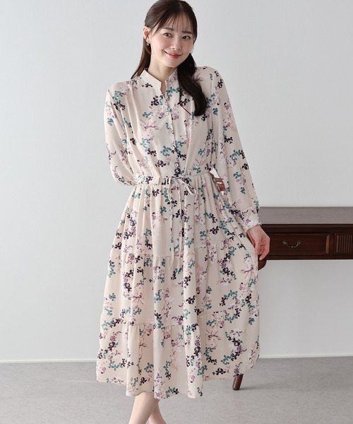 BLUEEAST(ブルーイースト)の「《新色追加/選べる着丈》アソートプリントティアードワンピース(ワンピース・レディース・ブラック/ベージュ/カーキ/スモークピンク/モカ/ブラック系/グリーン/ブラック系その他2/ベージュ系/ブラウン系/グレー系/ブラックミックス/ベージュ×ブラック/ブラック×ベージュ/ブラウン系2/グリーン系/ネイビー系/グレー/ブラック系2/ベージュ系2・MEDIUM/LARGE)」の15枚目の写真