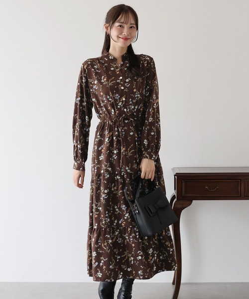 BLUEEAST(ブルーイースト)の「《新色追加/選べる着丈》アソートプリントティアードワンピース(ワンピース・レディース・ブラック/ベージュ/カーキ/スモークピンク/モカ/ブラック系/グリーン/ブラック系その他2/ベージュ系/ブラウン系/グレー系/ブラックミックス/ベージュ×ブラック/ブラック×ベージュ/ブラウン系2/グリーン系/ネイビー系/グレー/ブラック系2/ベージュ系2・MEDIUM/LARGE)」の21枚目の写真