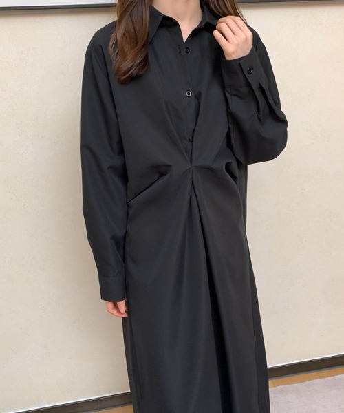 ABITOKYO(アビトーキョー)の「フロントねじりデザインシャツワンピース(ワンピース・レディース・ベージュ/ブラウン/ブラック・FREE)」の11枚目の写真