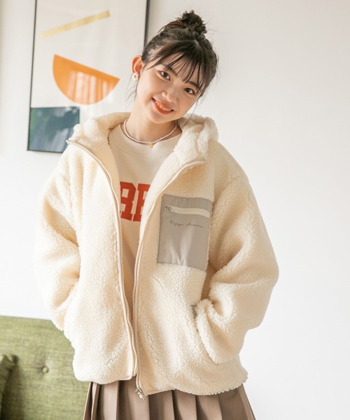 repipi armario（レピピ アルマリオ）の「ハイショクポケボアパーカー