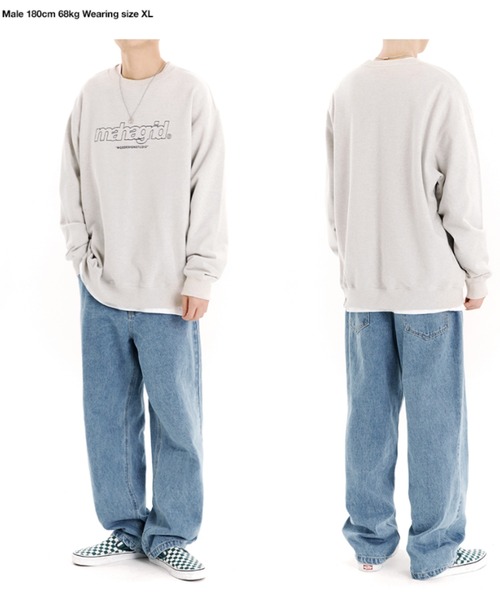 MAHAGRID(マハグリッド)の「『mahagrid/マハグリッド』THIRD LOGO CREWNECK/サードロゴクルーネックスウェットシャツ(スウェット・レディース・グリーン/ブラック/グレー/ネイビー/チャコールグレー/アイボリー・M/L/XL/S)」の9枚目の写真