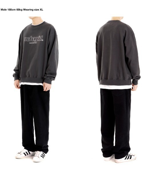 MAHAGRID(マハグリッド)の「『mahagrid/マハグリッド』THIRD LOGO CREWNECK/サードロゴクルーネックスウェットシャツ(スウェット・レディース・グリーン/ブラック/グレー/ネイビー/チャコールグレー/アイボリー・M/L/XL/S)」の10枚目の写真