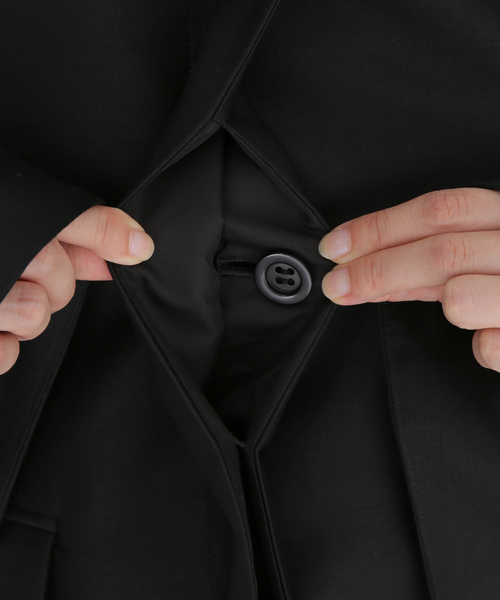 セール】シルクウールノーカラージャケット（ノーカラージャケット