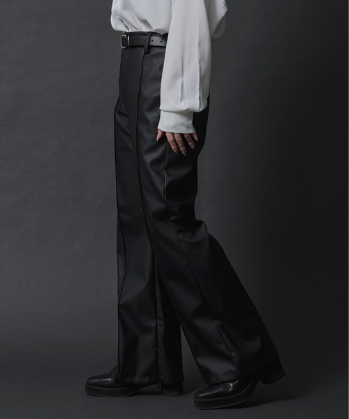Ellno Loset（エルノロゼット）の「PUレザージップフレアパンツ（スラックス・メンズ・ブラック・LARGE/SMALL/MEDIUM）」の14枚目の写真