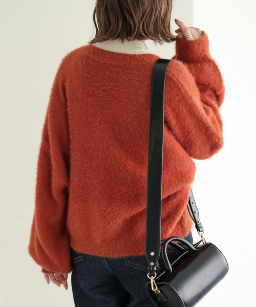 DISCOAT（ディスコート）の「【WEB限定】シャギーヤーンショート丈カーデ（カーディガン/ボレロ・レディース・アイボリー/ブラック/ライトグレー/グリーン/オレンジ・FREE）」の16枚目の写真