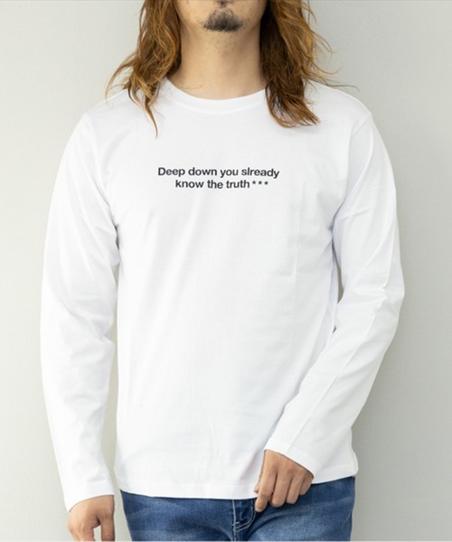 STYLEBLOCK（スタイルブロック）の「プリントロングTシャツ（Tシャツ/カットソー・メンズ・ホワイト/ネイビー/ブラック系その他/グレー/ブラック/グレー系その他/ワイン/カーキ/ホワイト系その他・L/M/LL）」の3枚目の写真