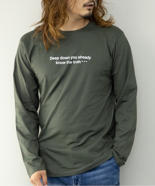 STYLEBLOCK（スタイルブロック）の「プリントロングTシャツ（Tシャツ/カットソー・メンズ・ホワイト/ネイビー/ブラック系その他/グレー/ブラック/グレー系その他/ワイン/カーキ/ホワイト系その他・L/M/LL）」の8枚目の写真