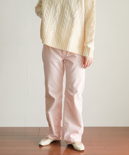 Lee（リー）の「『別注』Lee×DOORS　コーデュロイストレートパンツ（その他パンツ・レディース・ネイビー/ライトピンク・X-SMALL/SMALL/MEDIUM）」の7枚目の写真