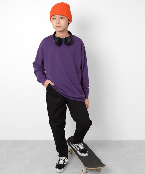 GLAZOS（グラソス）の「リブニットワッチキャップ（ニットキャップ/ビーニー・キッズ・パープル/グレー/ブラック/ホワイト/ベージュ/オレンジ・フリー）」の16枚目の写真