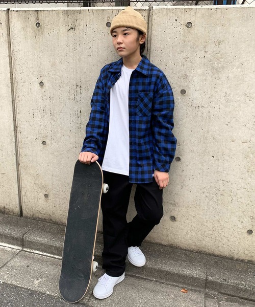 GLAZOS（グラソス）の「リブニットワッチキャップ（ニットキャップ/ビーニー・キッズ・パープル/グレー/ブラック/ホワイト/ベージュ/オレンジ・フリー）」の14枚目の写真