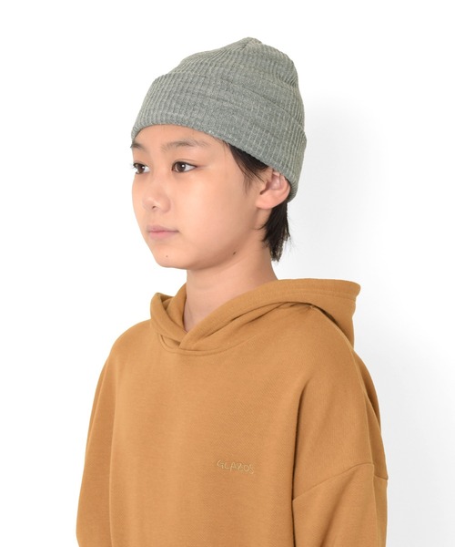 GLAZOS（グラソス）の「リブニットワッチキャップ（ニットキャップ/ビーニー・キッズ・パープル/グレー/ブラック/ホワイト/ベージュ/オレンジ・フリー）」の18枚目の写真