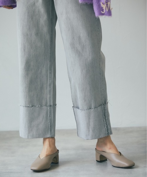 each（イーチ）の「ロールアップデニム（デニムパンツ・レディース・ライトグレー/ブルー・SMALL/MEDIUM/LARGE）」の8枚目の写真