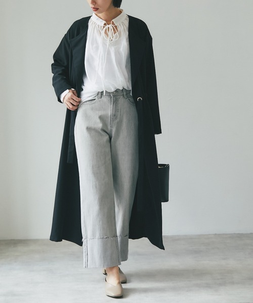 each（イーチ）の「ロールアップデニム（デニムパンツ・レディース・ライトグレー/ブルー・SMALL/MEDIUM/LARGE）」の12枚目の写真