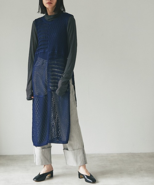 each（イーチ）の「ロールアップデニム（デニムパンツ・レディース・ライトグレー/ブルー・SMALL/MEDIUM/LARGE）」の18枚目の写真