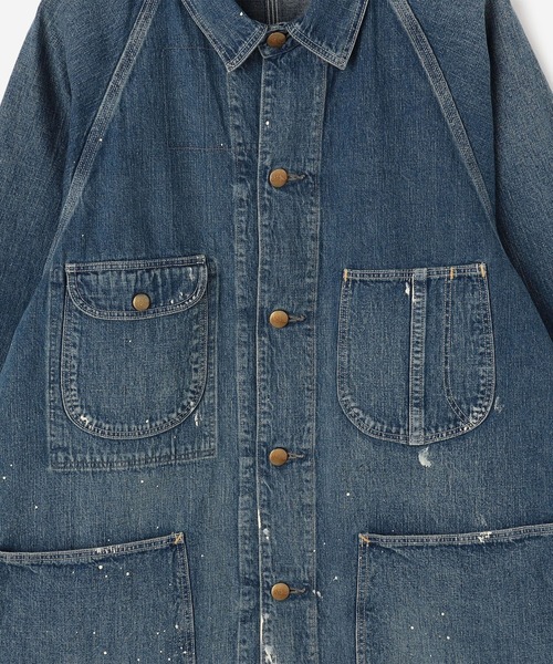 orSlow | 〈別注〉ペンキ加工 デニムカバーオール MEN 【公式通販】 orSlow | 〈別注〉ペンキ加工 デニムカバーオール MEN 【公式通販】
