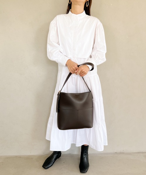 wears(ウェアーズ)の「【A4収納可】PUバケツショルダーバッグ(ショルダーバッグ・レディース・ブラウン/ブラック/ダークブラウン/グレイッシュベージュ/クリーム・FREE)」の10枚目の写真