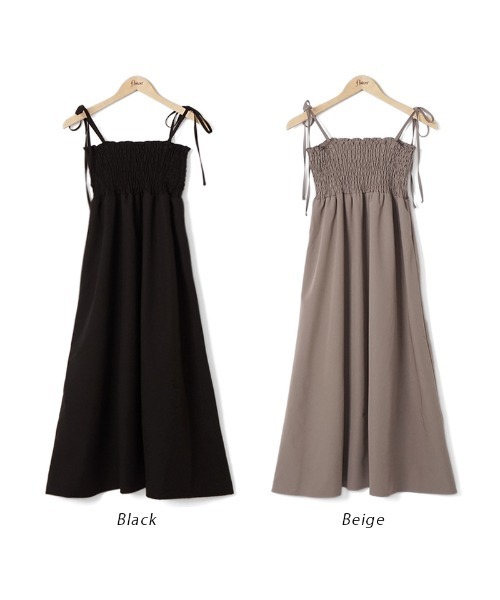 flower（フラワー）の「ナチュラルキャミワンピース2（ワンピース・レディース・ブラック/ベージュ/アイボリー・FREE）」の20枚目の写真