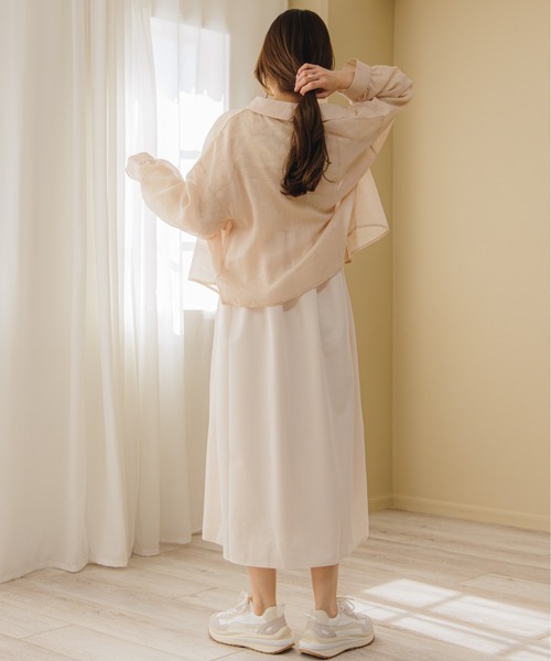 flower（フラワー）の「ナチュラルキャミワンピース2（ワンピース・レディース・ブラック/ベージュ/アイボリー・FREE）」の10枚目の写真