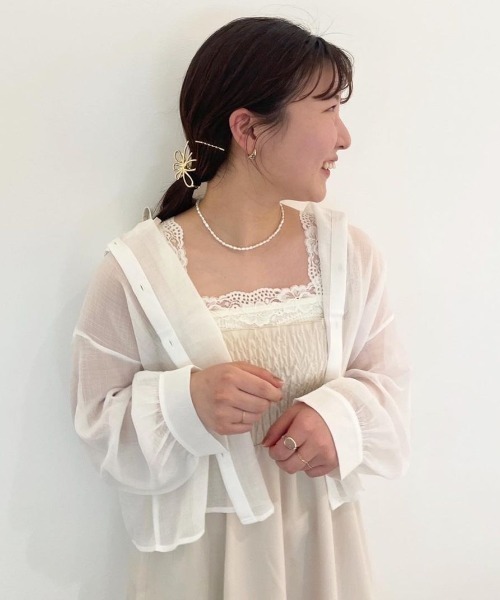 flower（フラワー）の「ナチュラルキャミワンピース2（ワンピース・レディース・ブラック/ベージュ/アイボリー・FREE）」の18枚目の写真