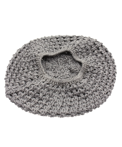 WHO'S WHO gallery（フーズフーギャラリー）の「麻混タム（ハンチング/ベレー帽・レディース・ホワイト/グレー/ブラック・FREE）」の6枚目の写真