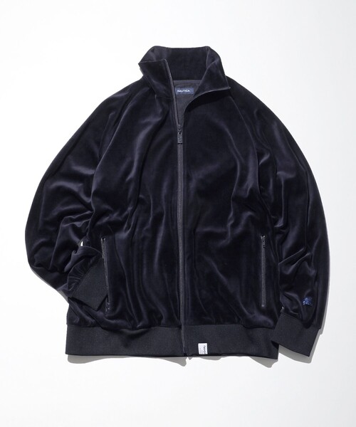 NAUTICA（ノーティカ）の「NAUTICA/ノーティカ Velour Track Jacket（ブルゾン・メンズ・チャコールグレー/オリーブ/ネイビー・MEDIUM/X-LARGE/XX-LARGE/LARGE）」の5枚目の写真