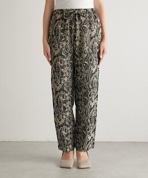 COLLAGE GALLARDAGALANTE(コラージュガリャルダガランテ)の「ジャガード柄パンツ(その他パンツ・レディース・グリーン/ブラック・FREE)」の11枚目の写真