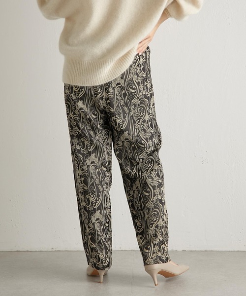 COLLAGE GALLARDAGALANTE(コラージュガリャルダガランテ)の「ジャガード柄パンツ(その他パンツ・レディース・グリーン/ブラック・FREE)」の8枚目の写真