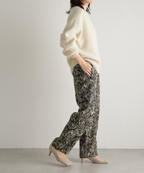COLLAGE GALLARDAGALANTE(コラージュガリャルダガランテ)の「ジャガード柄パンツ(その他パンツ・レディース・グリーン/ブラック・FREE)」の9枚目の写真