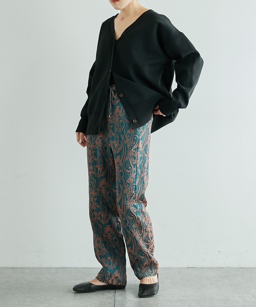 COLLAGE GALLARDAGALANTE(コラージュガリャルダガランテ)の「ジャガード柄パンツ(その他パンツ・レディース・グリーン/ブラック・FREE)」の21枚目の写真