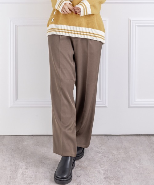 clear（クリア）の「タックストレートパンツ（スラックス・レディース・ブラック/カーキ/アイボリー・M/S）」の3枚目の写真