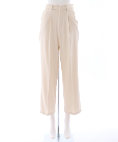 clear（クリア）の「タックストレートパンツ（スラックス・レディース・ブラック/カーキ/アイボリー・M/S）」の12枚目の写真