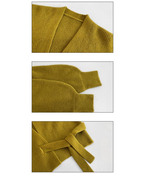 LOPASS(ロパス)の「ノーカラーVネックカーディガン(カーディガン/ボレロ・レディース・Mustard/ブラウン/ブラック/アイボリー/グレー・FREE)」の7枚目の写真