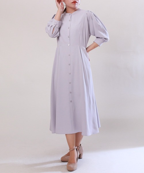 TRUDEA(トルディア)の「フロントボタンドルマンワンピース(ワンピース・レディース・ラベンダー/グリーン/ブラック・MEDIUM/SMALL)」の2枚目の写真