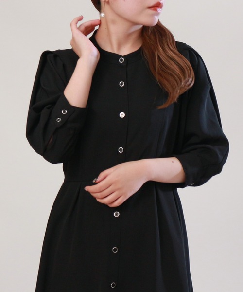 TRUDEA(トルディア)の「フロントボタンドルマンワンピース(ワンピース・レディース・ラベンダー/グリーン/ブラック・MEDIUM/SMALL)」の16枚目の写真