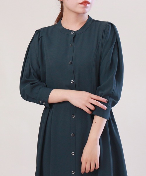 TRUDEA(トルディア)の「フロントボタンドルマンワンピース(ワンピース・レディース・ラベンダー/グリーン/ブラック・MEDIUM/SMALL)」の11枚目の写真