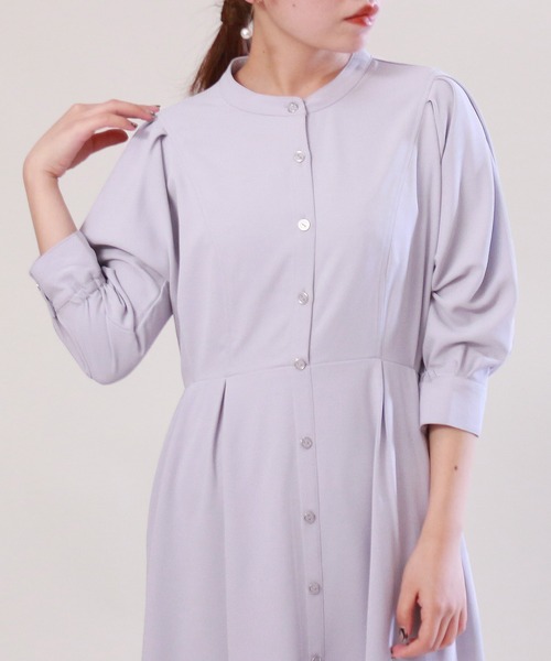 TRUDEA(トルディア)の「フロントボタンドルマンワンピース(ワンピース・レディース・ラベンダー/グリーン/ブラック・MEDIUM/SMALL)」の6枚目の写真