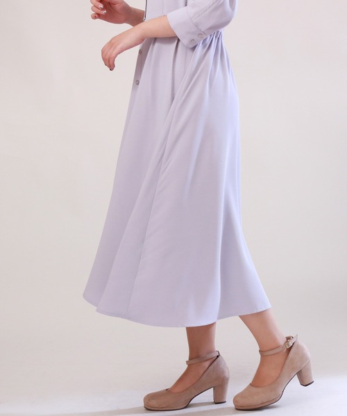 TRUDEA(トルディア)の「フロントボタンドルマンワンピース(ワンピース・レディース・ラベンダー/グリーン/ブラック・MEDIUM/SMALL)」の7枚目の写真