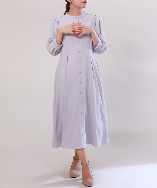 TRUDEA(トルディア)の「フロントボタンドルマンワンピース(ワンピース・レディース・ラベンダー/グリーン/ブラック・MEDIUM/SMALL)」の8枚目の写真